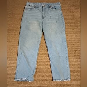 High Rise Straight Ankle Light Wash Jeans